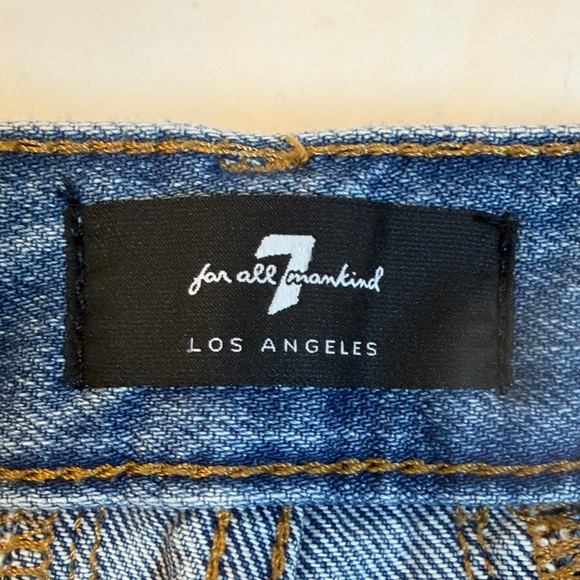 7 Of All Mankind Woman’s Easy Straight Jeans In Palma Rosa Size 31 - Picture 5 of 8